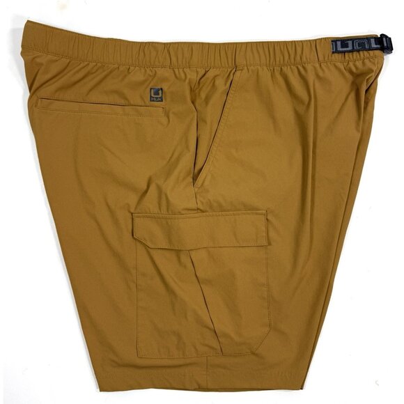 Huk Fishing Mens Creekbed Cargo Shorts Size 2XL Tan Hybrid Performance Outdoors - Picture 6 of 12